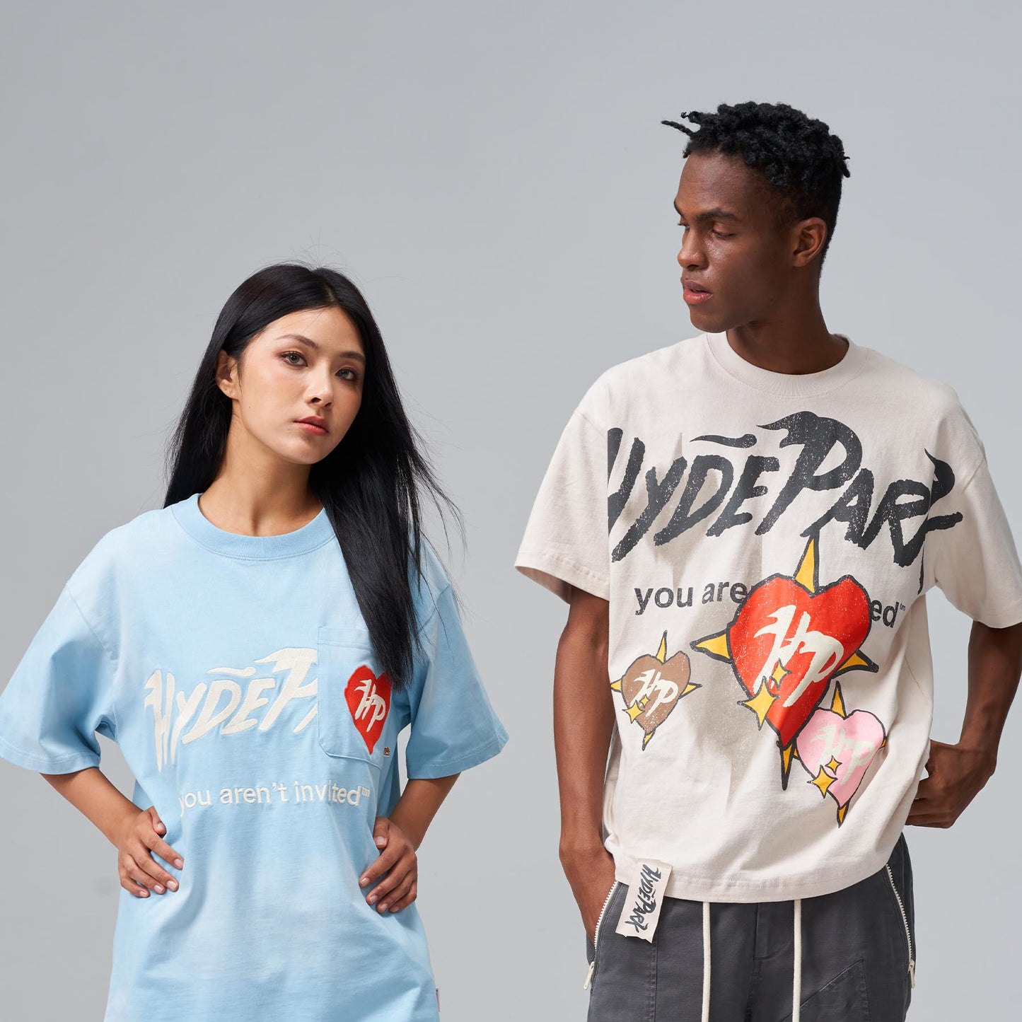 Faded Hearts Tee - Off White