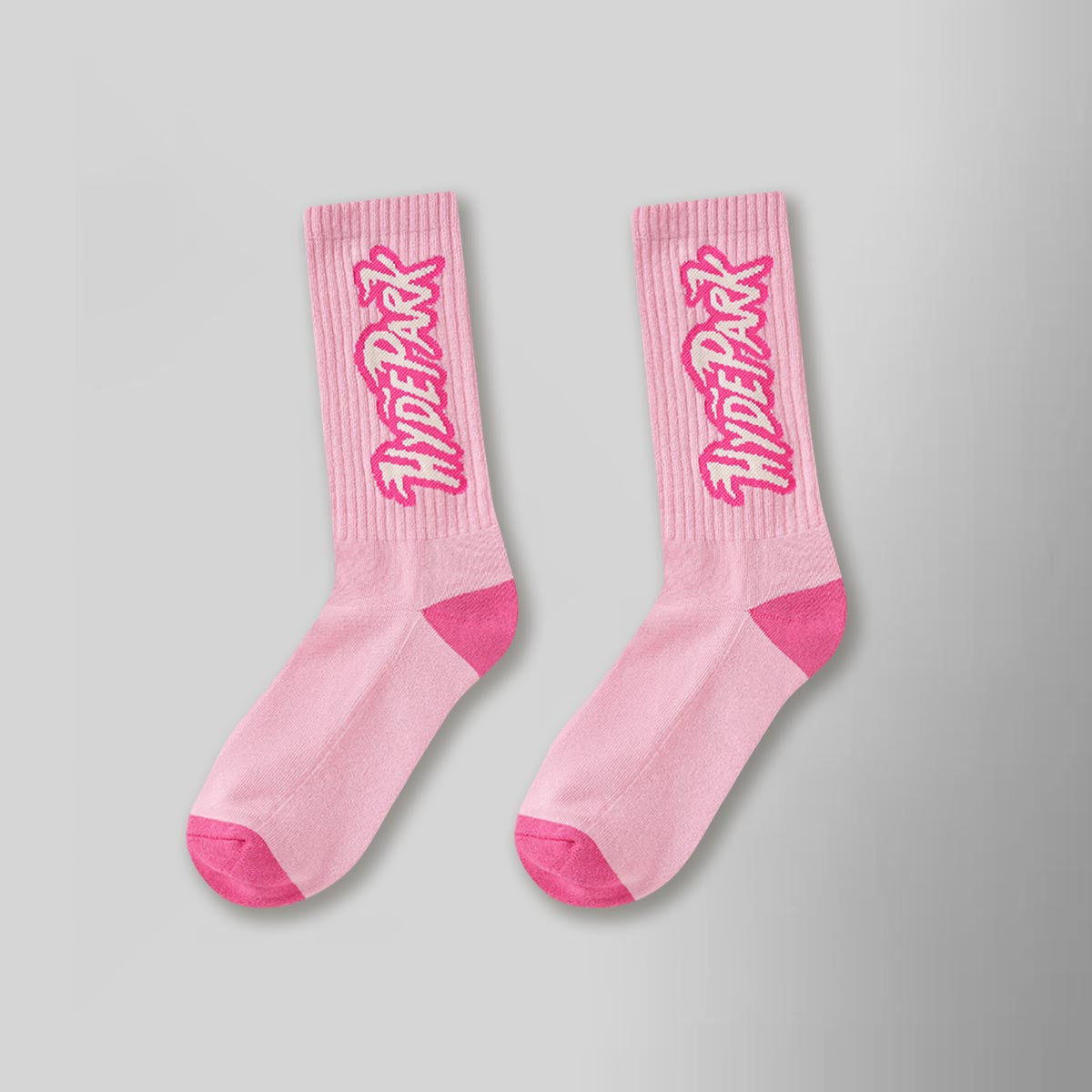 Logo Intarsia Sock - Bubble Gum