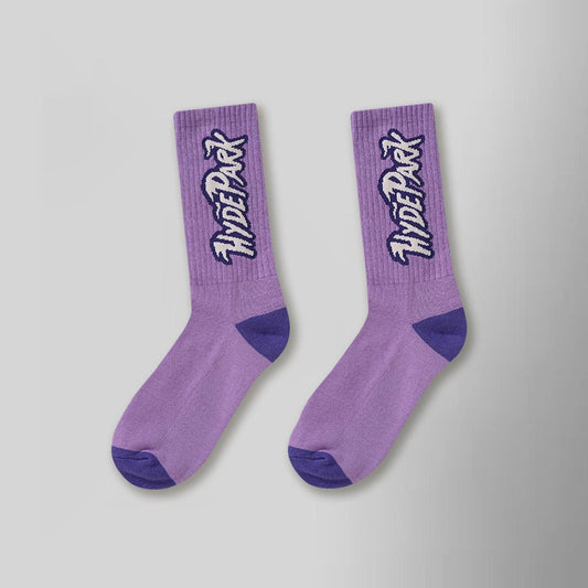 Logo Intarsia Sock - Grape