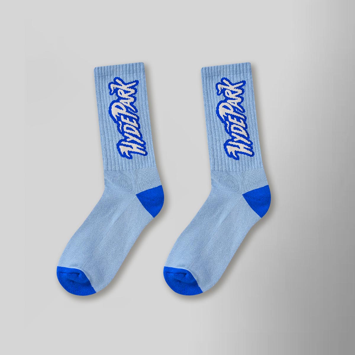 Logo Intarsia Sock - Cool Blue