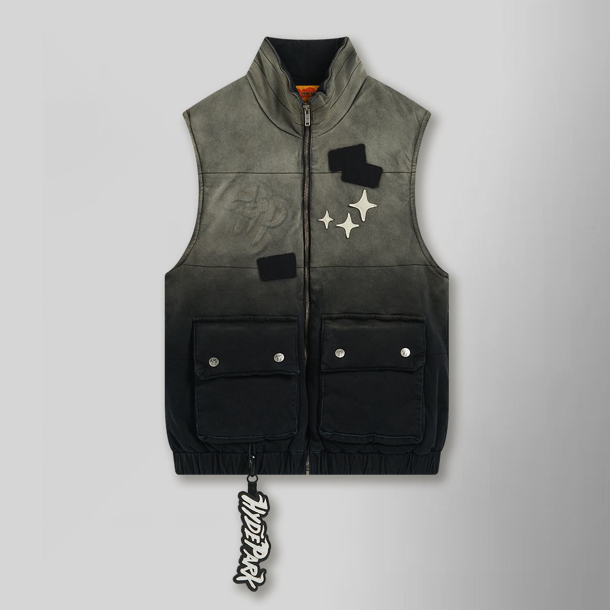 Pivotal Distressed Puffer Vest - Night Fall