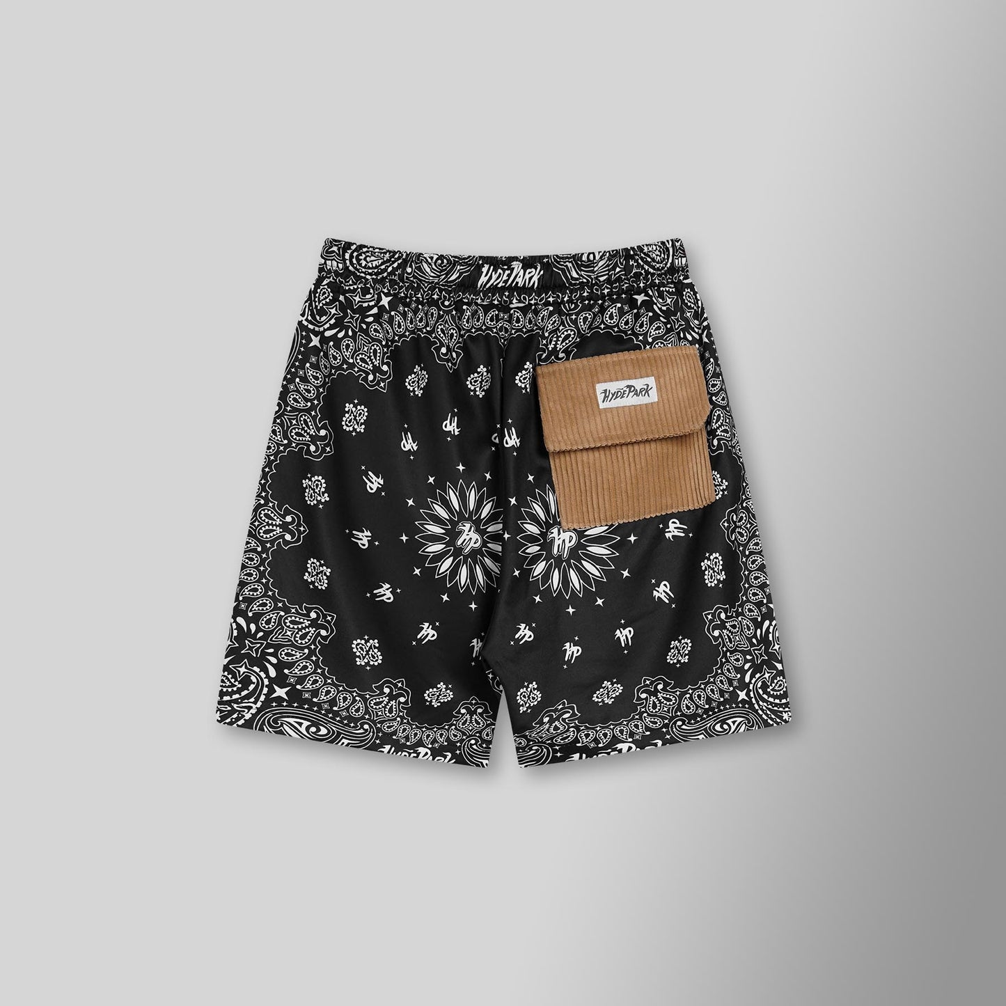 Bandana Mash Up Shorts - Black