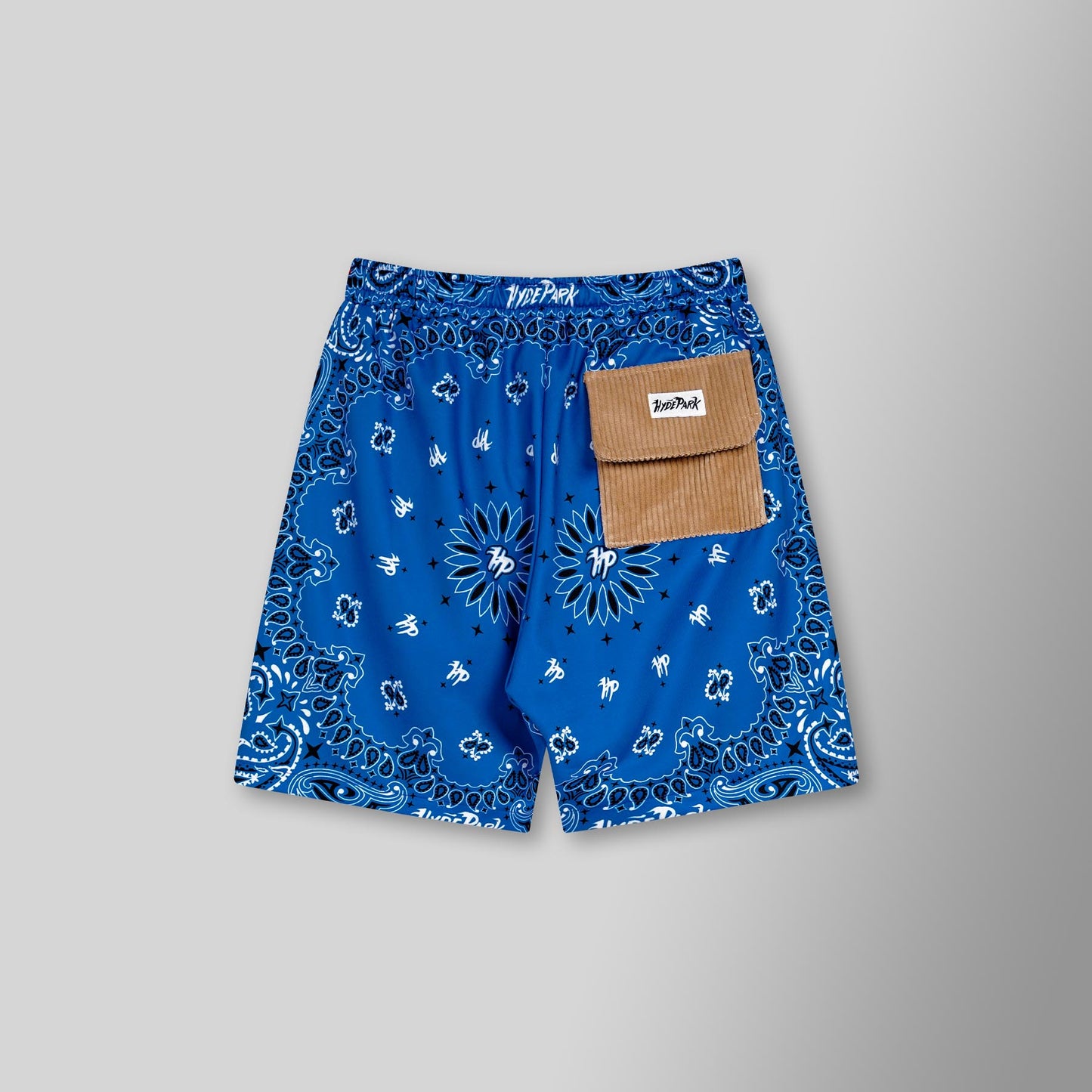 Bandana Mash Up Shorts - Blue