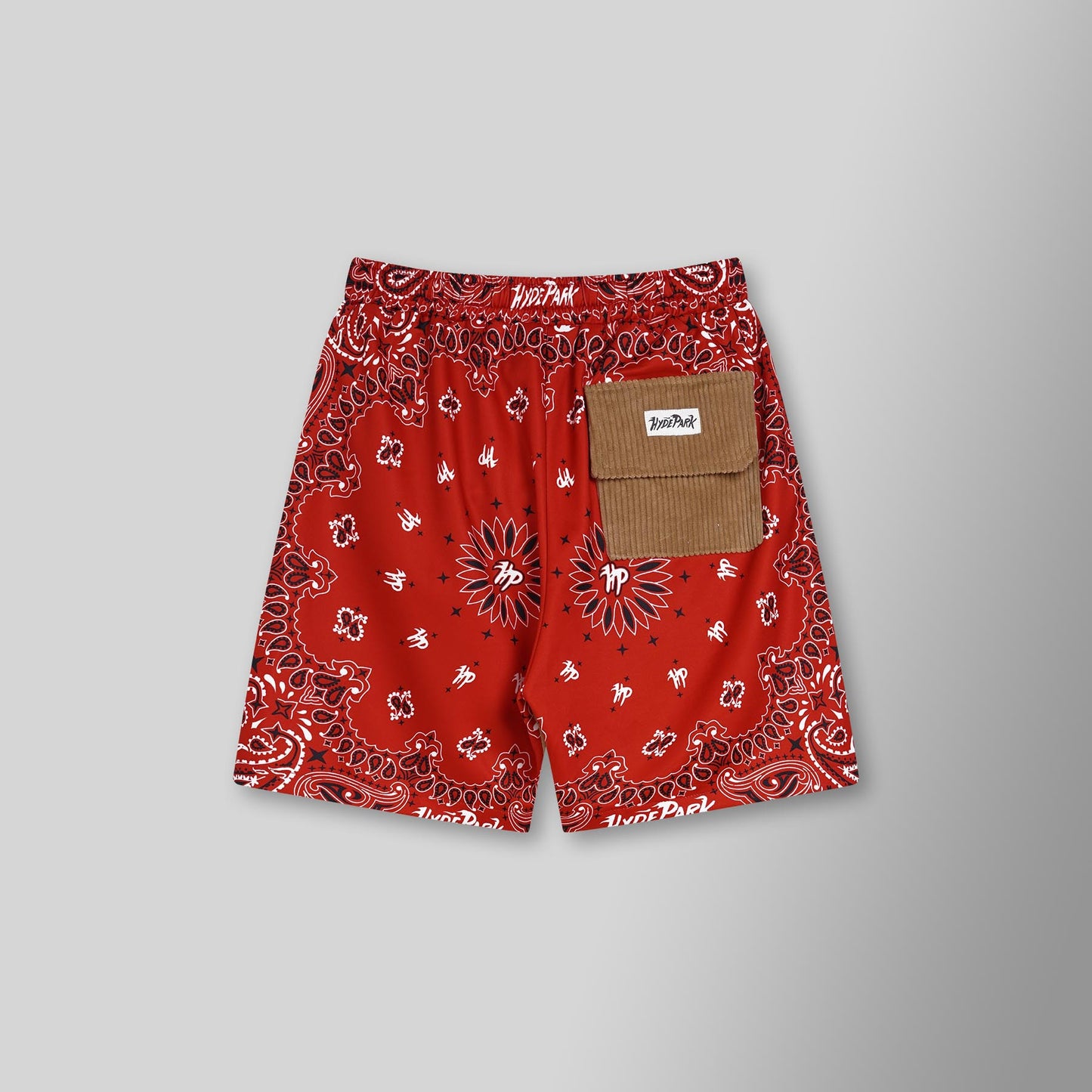 Bandana Mash Up Shorts - Red