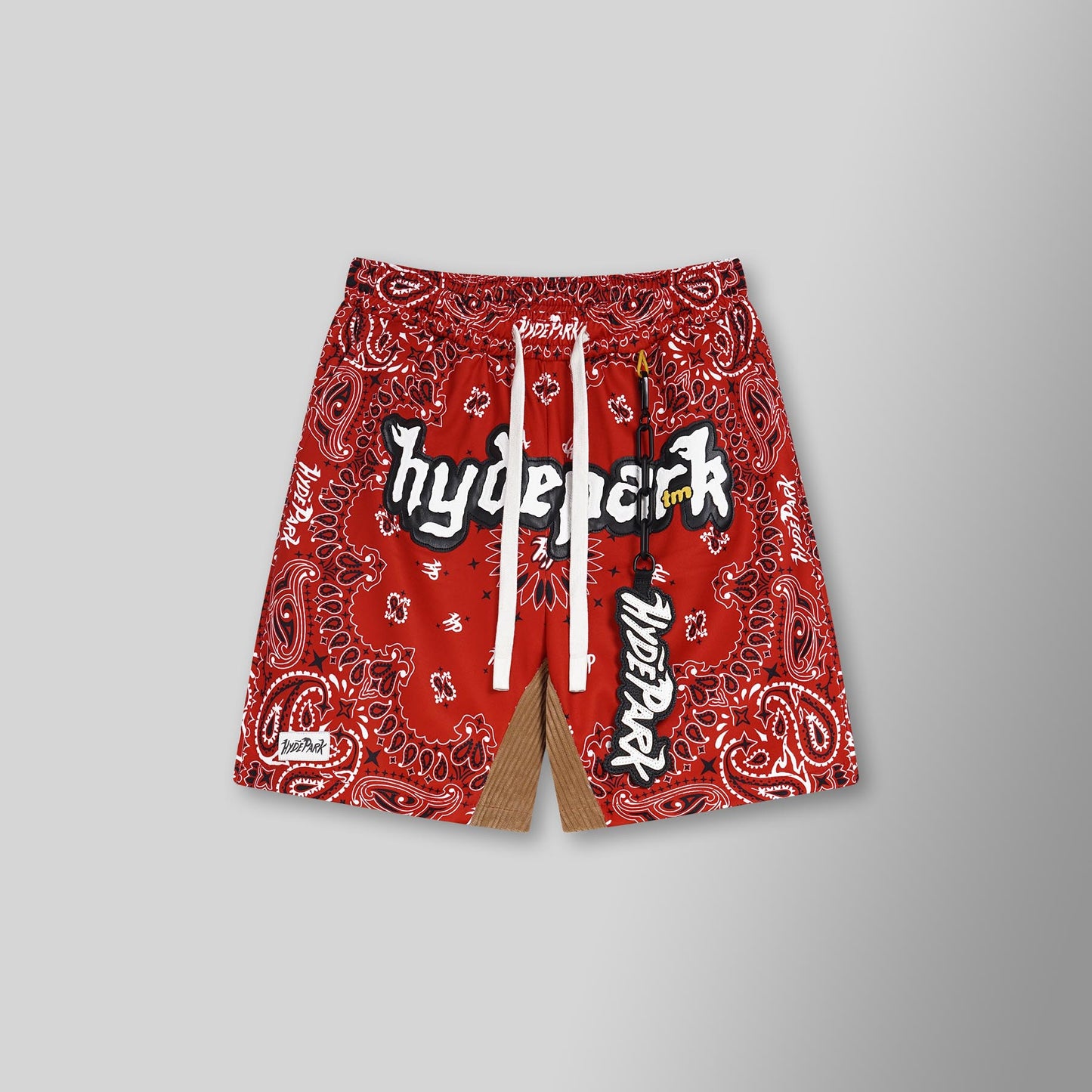 Bandana Mash Up Shorts - Red