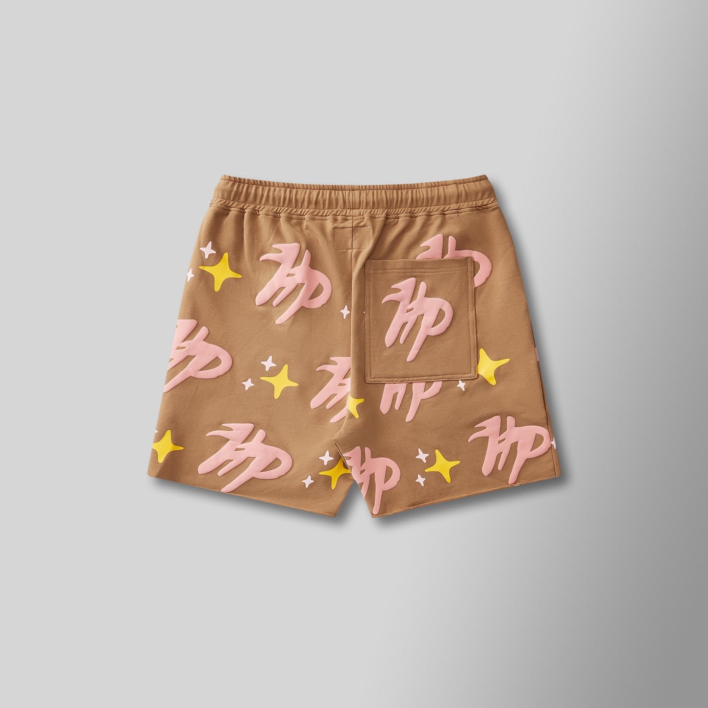 Puff the Magic Pattern Shorts - Brown