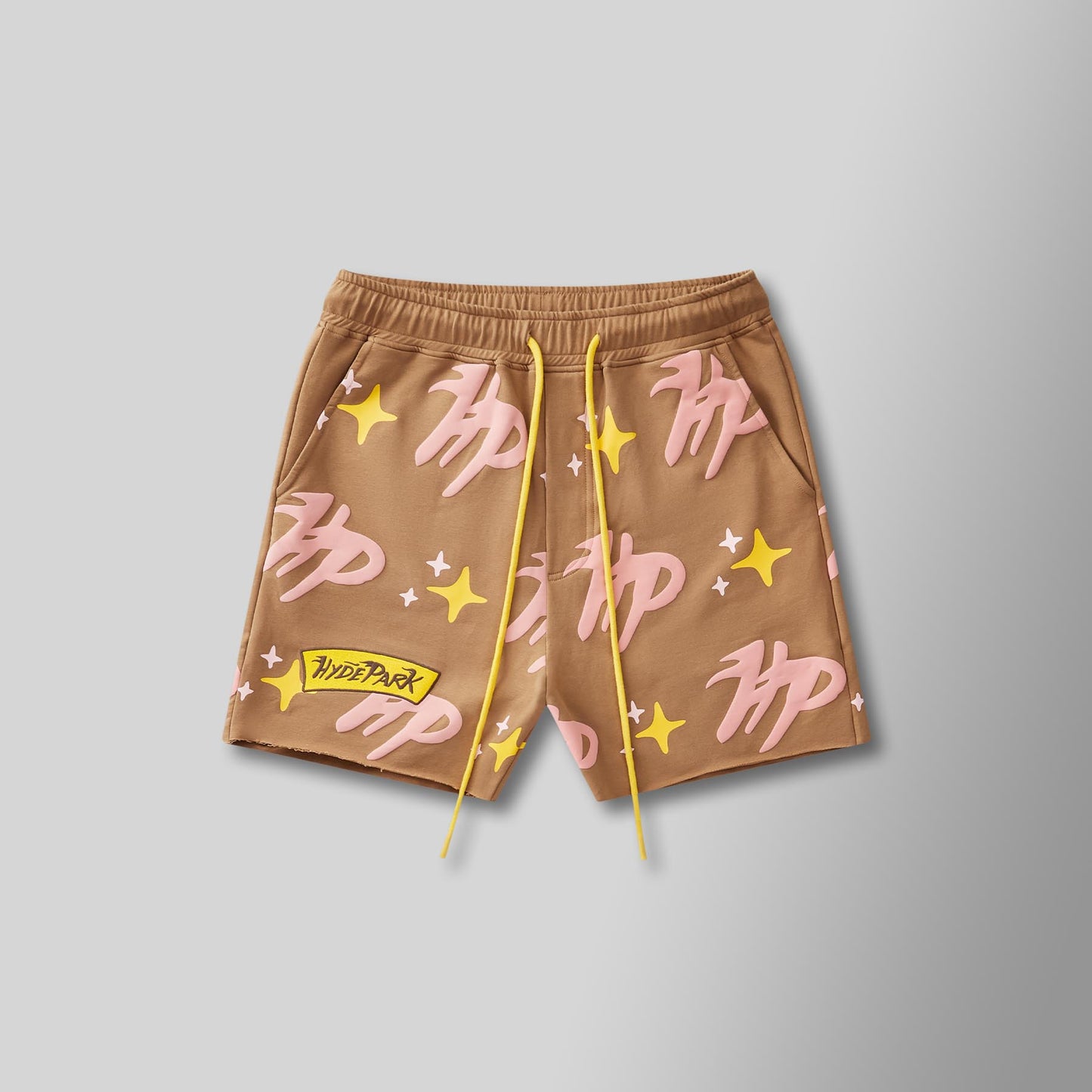 Puff the Magic Pattern Shorts - Brown