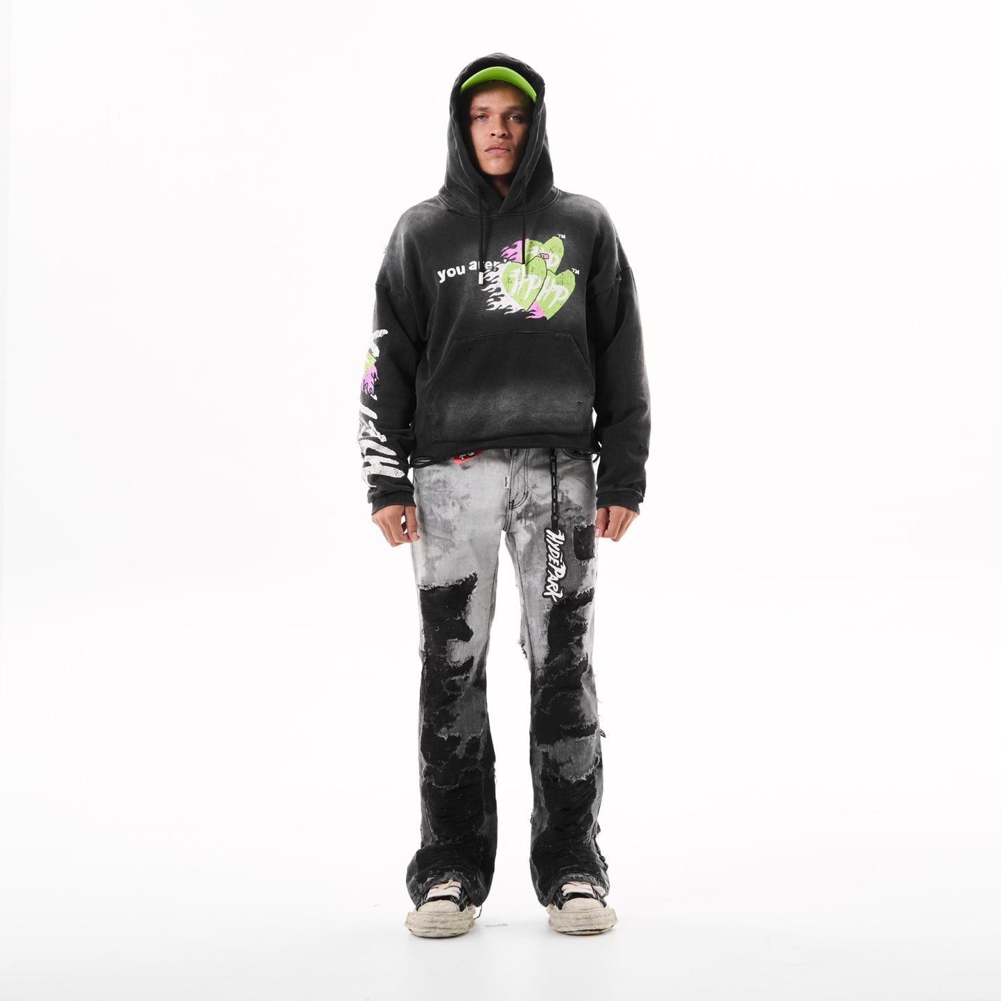 Easy Does It Hoodie - Black/Green