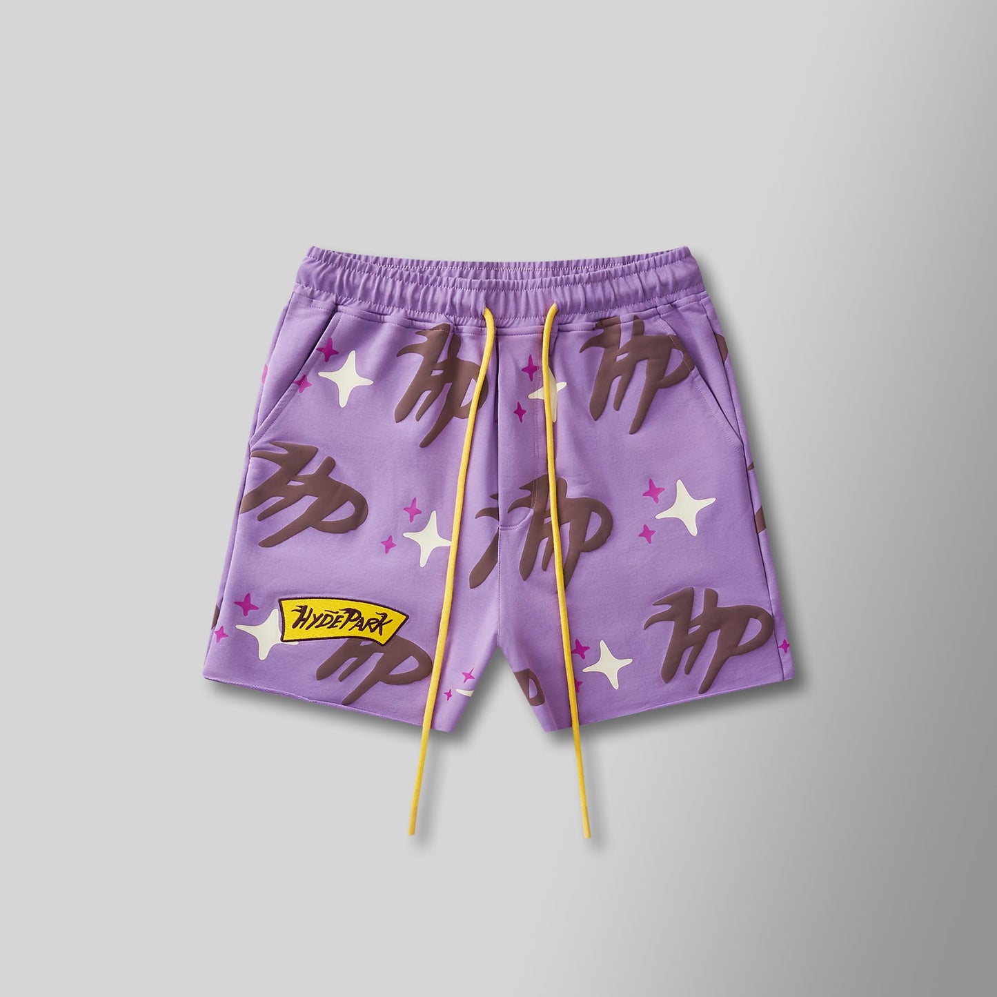 Puff the Magic Pattern Shorts- Purple