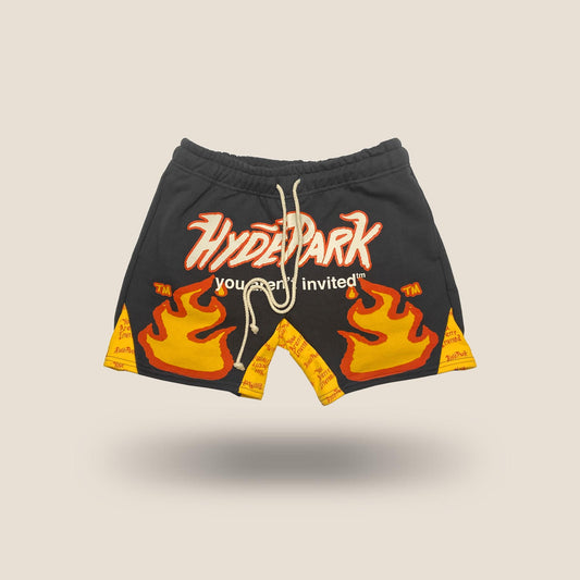 Bring The Heat Panel Shorts - Black