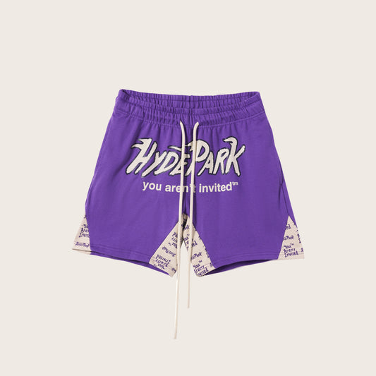 Heritage Panel Shorts - Purple