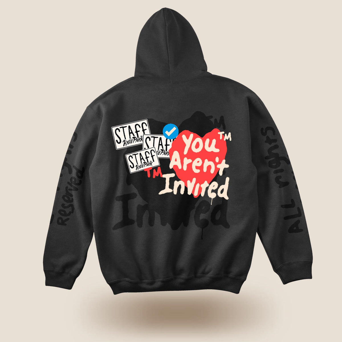 Verified Staff Hoodie - Off Black – You Aren't Invited