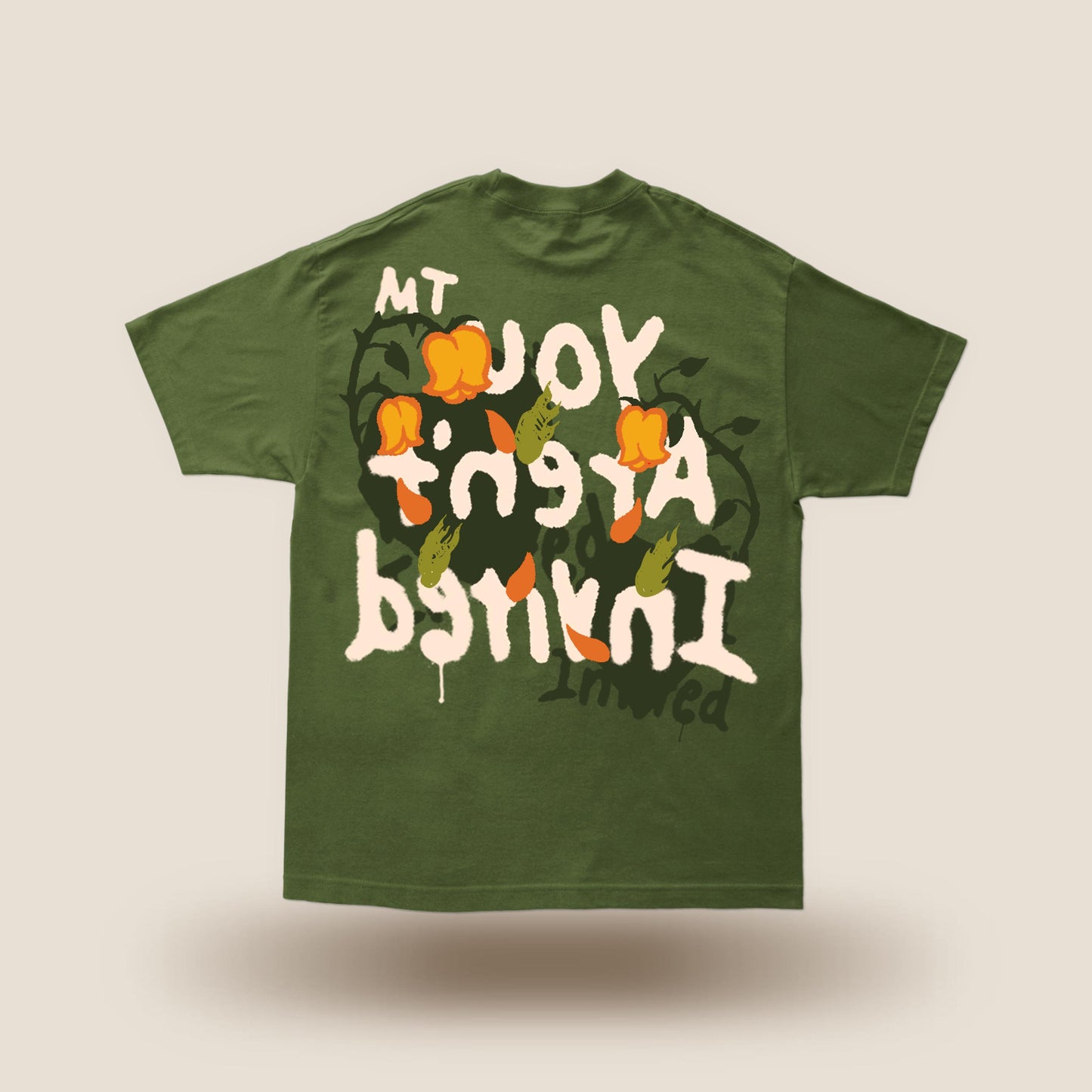 Dead Rose Writer Tee - Olive Green